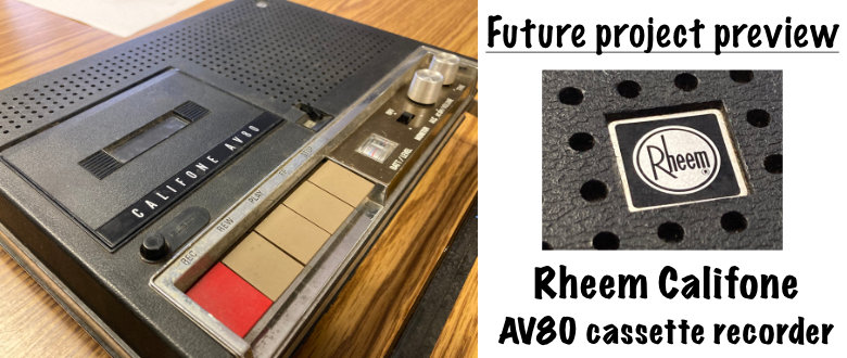 Future project: Early 1970s Califone AV80 cassette player